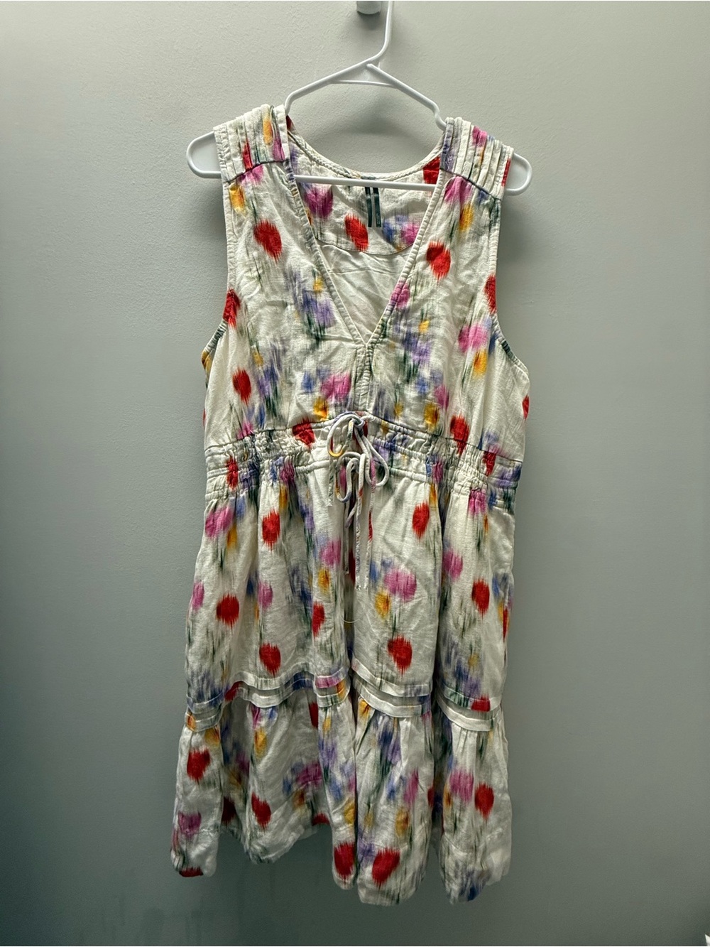 Anthropologie Somerset Linen Blend Sleeveless Mini Dress, Sz L